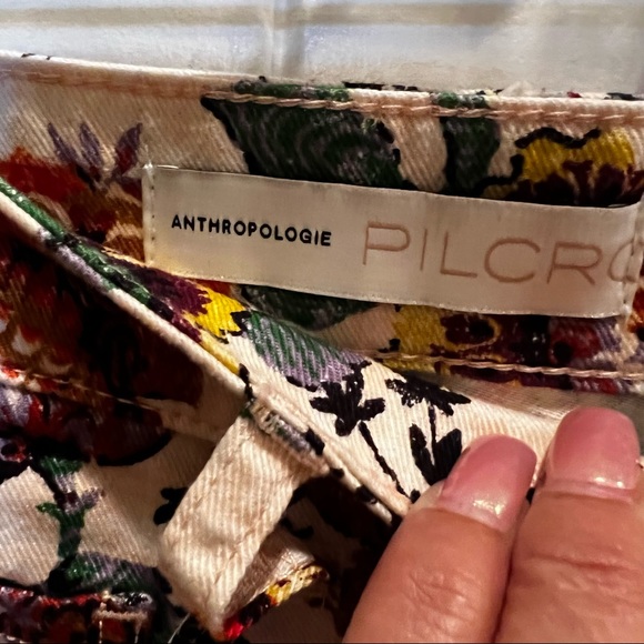 Anthropology, Pilcro The Cigarette Slim Straight Jeans Floral - Picture 15 of 16